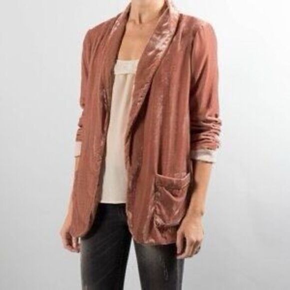Xirena Velvet Jax Jacket Old Rose Pink Size Medium - Picture 1 of 10